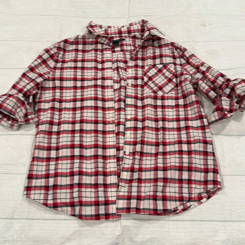 Banana republic EUC XS plaid button down shirt ❤️
